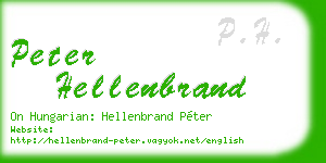 peter hellenbrand business card