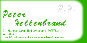 peter hellenbrand business card